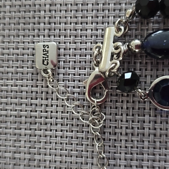 CHAPS BRAND WOMEN'S BLUE TRIPLE FASHION JEWELRY NECKLACE - Picture 4 of 11